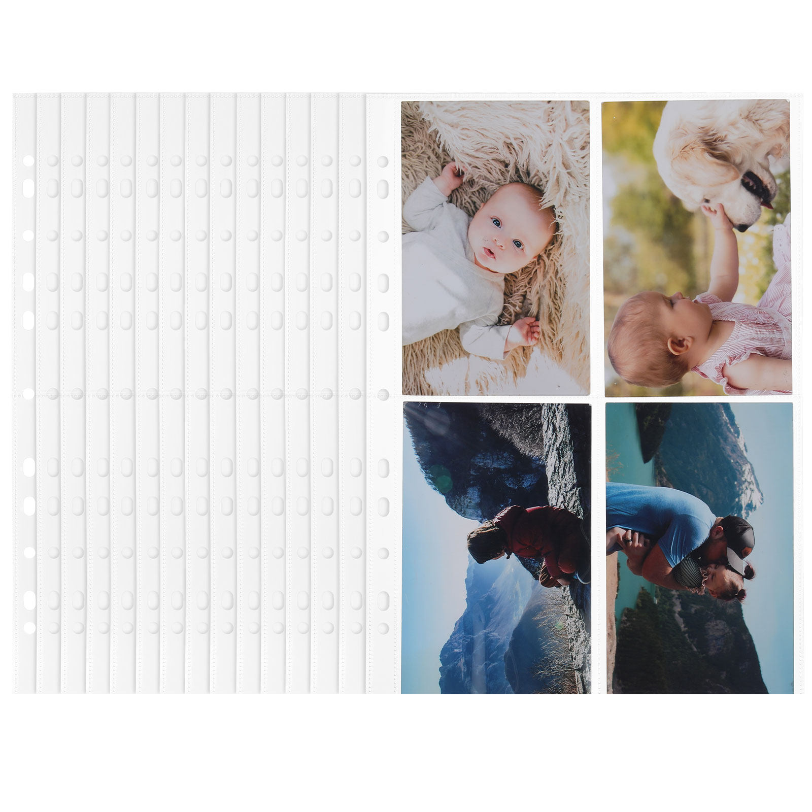Collector Card Sleeve - 30 Folhas Transparentes de Quatro Bolsos