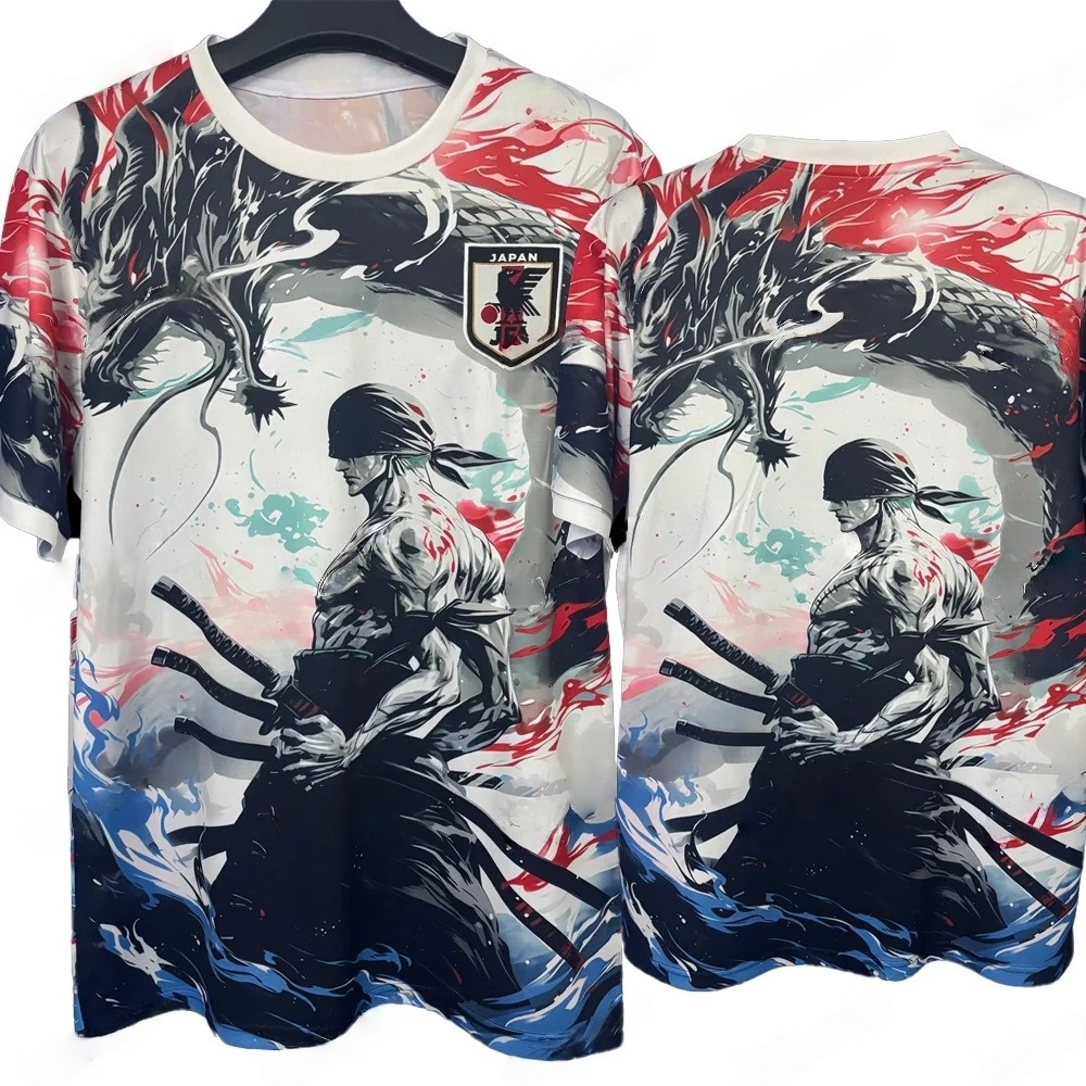 Zoro Anime Merchandise - Camisas de Futebol Estilo Samurai Dragão