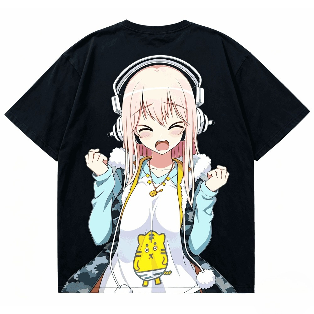 Anime Manga Merchandise - Camiseta Gráfica Anime Super Sonico Vintage