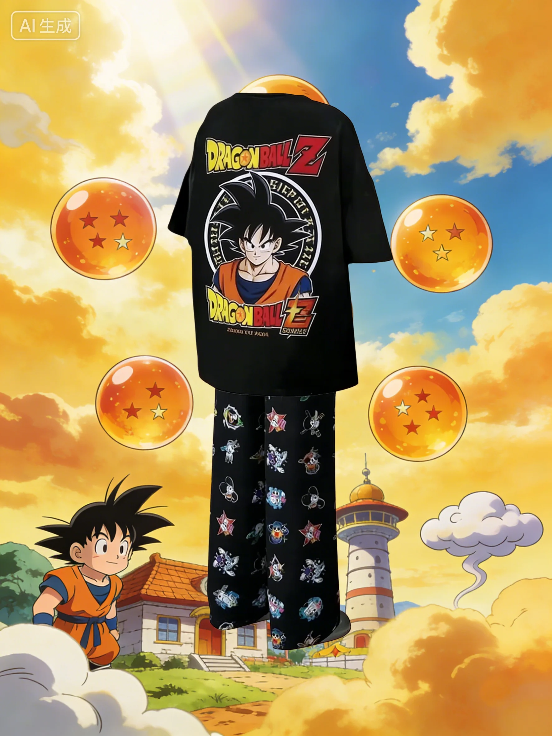 Anime Merchandise For Women - Conjunto de Pijama Gráfico Dragon Ball