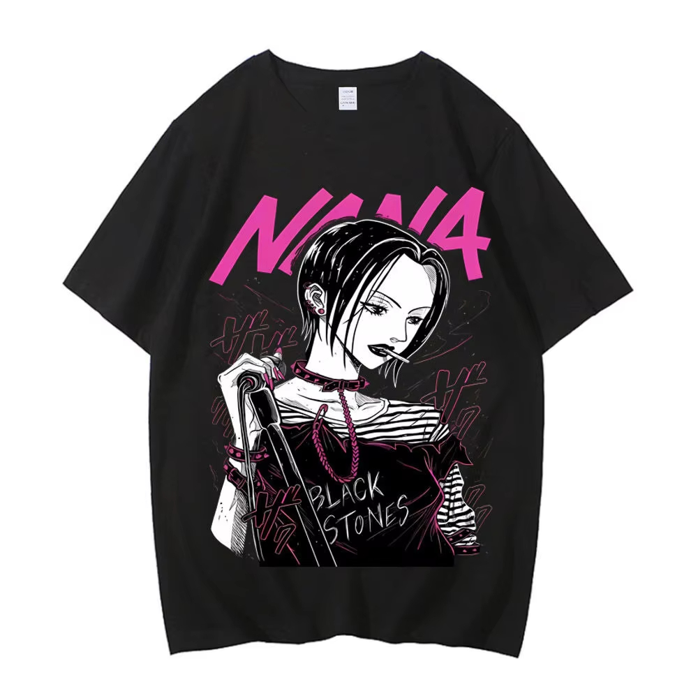 Anime Manga Merchandise - Camiseta Gráfica NANA Anime Vintage Lavada,