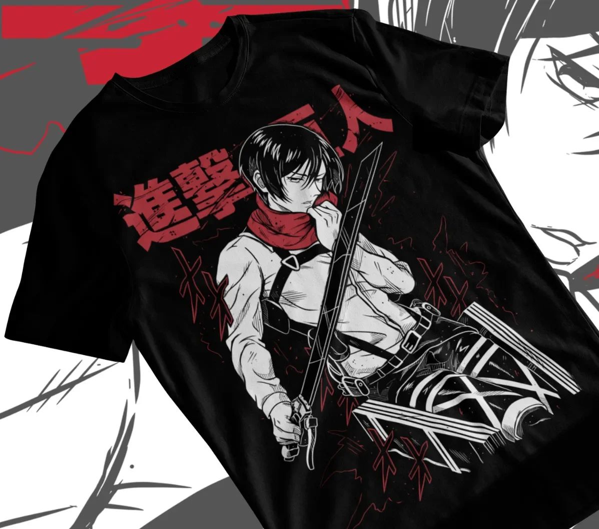 Anime Merchandise For Women - Camiseta de Algodão Estampada Unissex Attack
